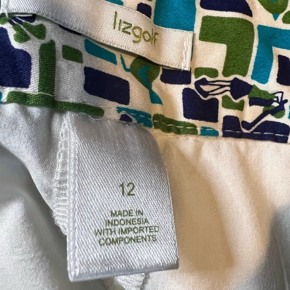 Liz Golf Midcentury Palm Sprigs Print Claiborne Skort/Skirt Size 12 - Picture 9 of 10